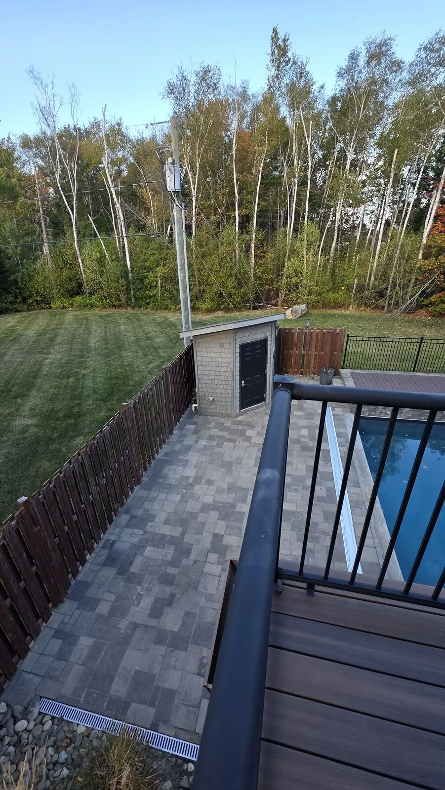 Upper deck rebuild with waterproof membrane — before