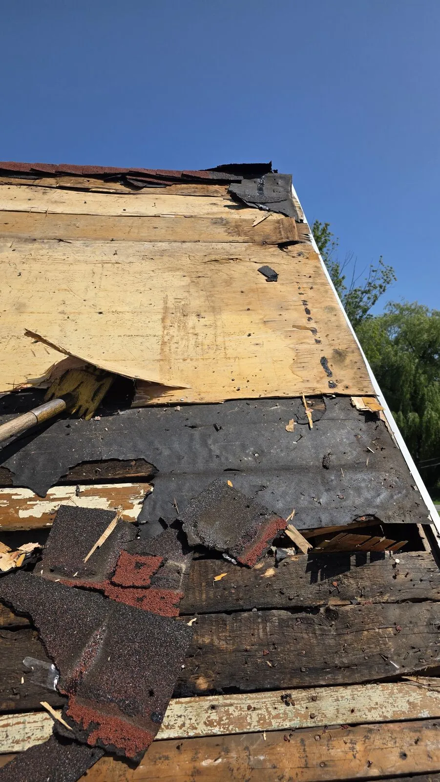 Roof replacement and skylight removal — work in progress (8)