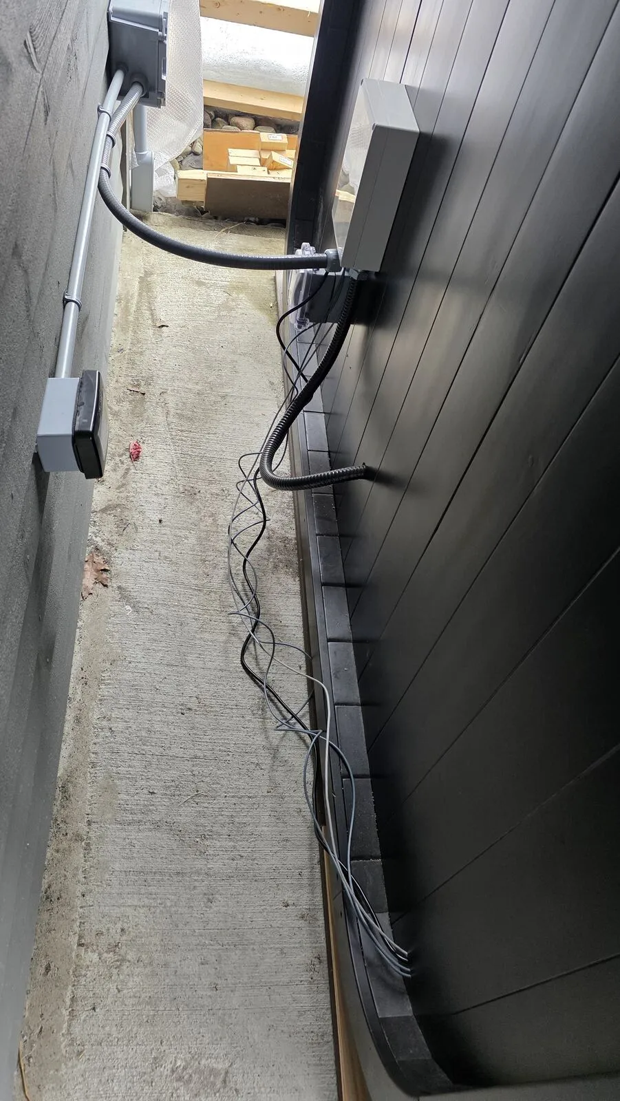 Backyard sauna under the covered patio — work in progress (9)