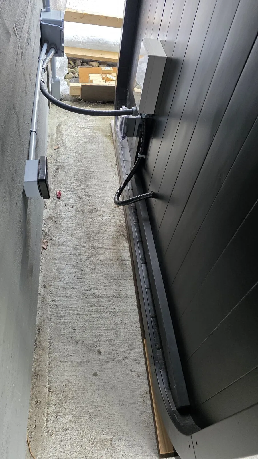 Backyard sauna under the covered patio — work in progress (10)