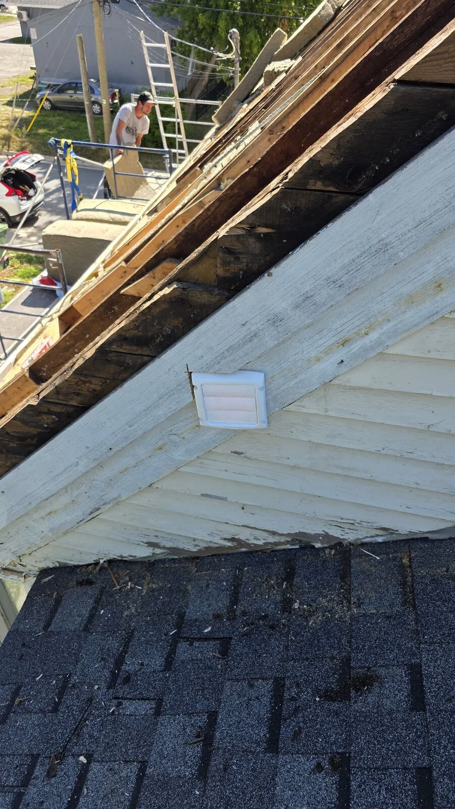 Roof replacement and skylight removal — work in progress (19)